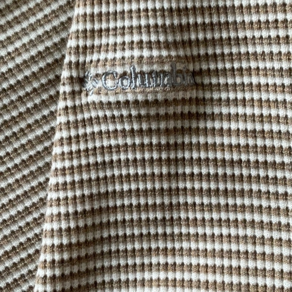 Columbia Cream & Tan Waffle Knit Top - Picture 4 of 7